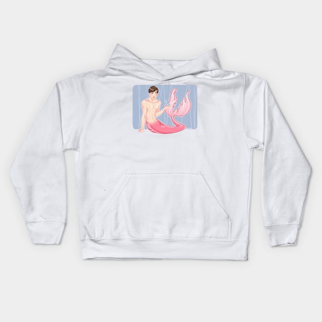 BTS Jin/Kim Seokjin Mermaid Kids Hoodie by Scoffkid